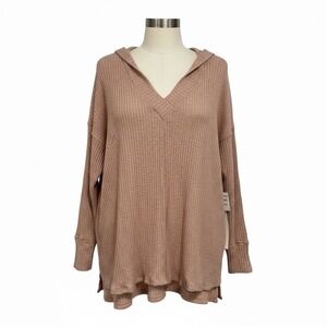 Caslon Sweater Womens 2x Pink Smoke V-Neck‎ Ribbed Knit Long Sleeve NWT